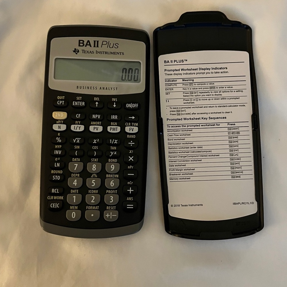 Texas Instruments BA II Plus Financial Calculator in Black - Picture 3 of 5